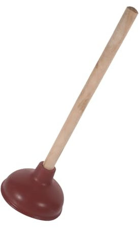 Holibanna Heavy Duty Toilet Unclogger Plunger for Bathroom Wood Handle Plunger Unclog Drains