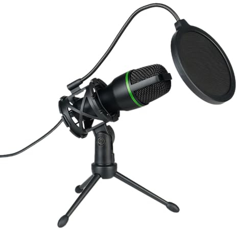 Generico CONDENSER USB-podcastmikrofon, Plug Play-paket | Streaming-mikrofonset, musik röstinspelningskit, mikrofon för spelmöte