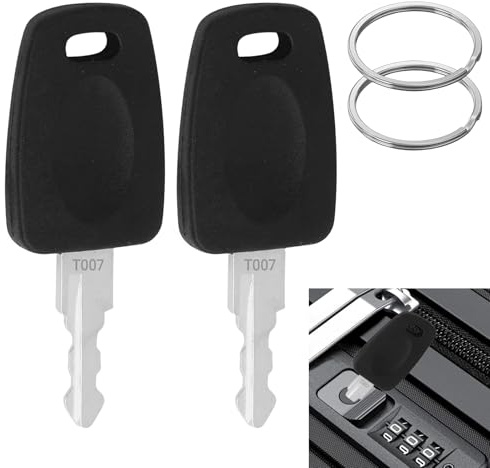 2 Stück Schlüssel für TSA, 007 Schlüssel Multifunktionale Gepäckschlüssel, mit Gepäck, Koffer, Passwort, TSA-Schlössern, Master Key mit TSA (2 Stück 007)