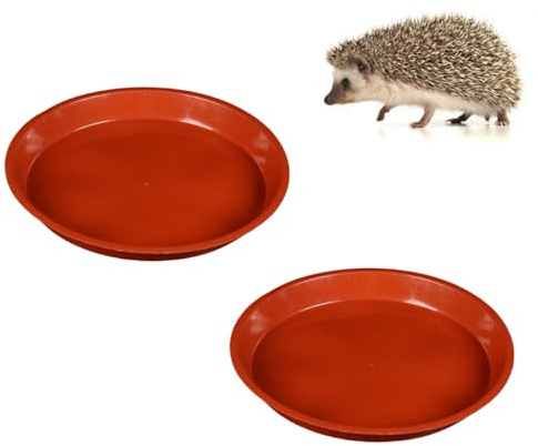 Set di 2 ciotole per riccio con ciotola d'acqua, 2 ciotole per riccio e rettili, a basso profilo, per animali selvatici all'aperto, appositamente progettate per comfort, stabilità e attività