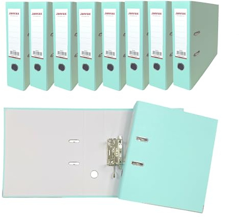 Pack of 10 A4 Pastel Green Paperbacked Lever Arch Files by Janrax