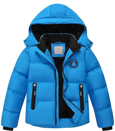 Zoofly Veste Hiver pour Garçons et Filles Veste de Ski Chaud avec Capuche Amovible