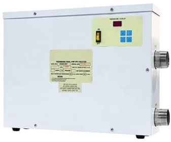 YXZKJZJ 5.5KW-24KW Electric Swimming Pool Water Heater With Knob Controller High Efficiency Heat Pump For In-ground And Above-Ground Pools Efficient Heating(15KW)