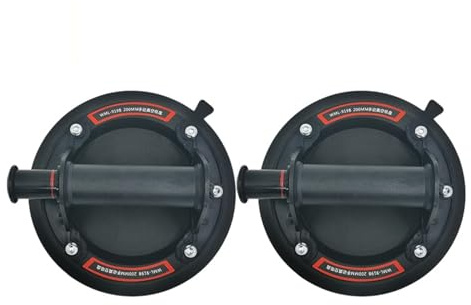 Vakuum Saugheber, 2 PCS 21CM Durchmesser Vakuum Saugnapf Granit Glas Fliesen Saugnäpfe Manuelles Heben 8 Zoll 220kg Lager Kapazität Schwere saugnapf(Type 1 Black 2PCS)