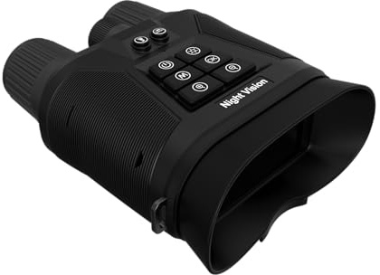 Nattvisionsglasögon för vuxna 4k infraröda glasögon för jägare nattvisionskikare för vuxna med f/1,4 8 x zoom och 64 GB kort för foton och videor, omfång för djurliv observation