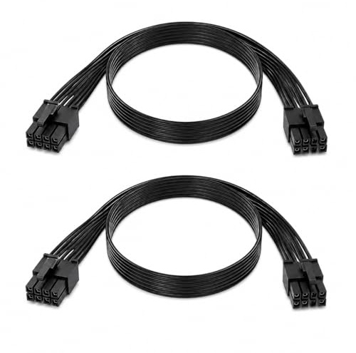 2PCS cable de alimentación GPU de 8 pines, para ordenador de sobremesa como GPU power cable, cable GPU de 8 pin y cable PCIe de 8 pin para fuentes de alimentación modulares, cable para tarjetas gráfic