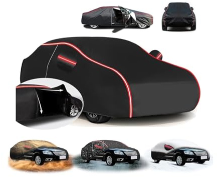 Autoabdeckung für Volkswagen Golf 4 Variant 1997-2003 (440 x 174 x 147cm),Wasserfeste Außenschicht + UV-Block + Staubdicht + Atmungsaktiv, Reflektierender Rand + Aufbewahrungsbeutel
