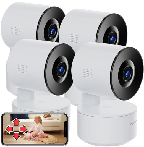 7links IP Kamera: 4er-Set 2K-Pan-Tilt-Überwachungskameras mit WLAN, IR-Nachtsicht, App (2K Überwachungskamera, IR Nachtsicht Kamera, innen)