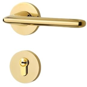 Serrure de porte intérieure chambre serrure dorée divisée en bois magnétique silencieuse(Magnetic door lock)