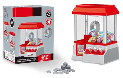 PLCPDM Kid Machine, Candy Vending Grabber, Prize Dispenser Toy Electronic Game with Adjustable Sounds Electronic Toy Grabber