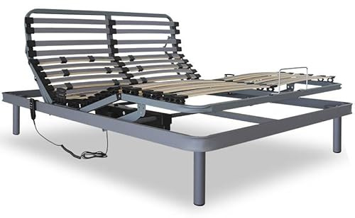 Ventadecolchones - Cama Articulada Reforzada con Motor eléctrico 150 x 200 cm Mando inalámbrico - Incluye Subida y Montaje