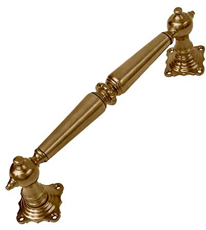 Jugendstil Art Deco Stossgriff Messing antik #75-A-massiv