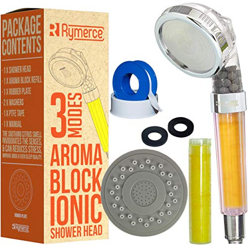 Ionic Shower Head Handheld Aroma - Vitamin C 3way Function Filter Bead Replacement High Pressure Water Saving