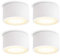 SSC-LUXon CELI-X LED Aufbauspot flach 4er Set mit großer Leuchtfläche - LED GX53 mit 5W warmweiß 230V - Aufbaustrahler rund