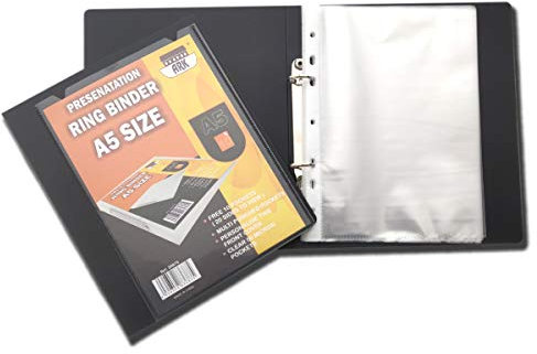 ARK Präsentationsringbuch A5 15 mm + 10 gratis Hüllen