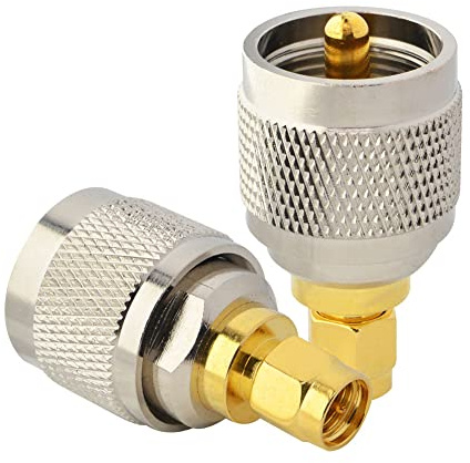 Boobrie 2 Stück SMA auf PL259 Adapter UHF Stecker auf SMA Stecker Koaxialstecker Verlustarmer UHF CB Antennen Adapter für Antennen/Übertragung/Radio/W-LAN