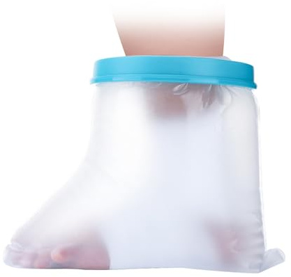 Protector impermeable para escayola de pierna y pie, funda resistente al agua para ducha y baño, cobertura segura para yeso ortopédico (fit for adultos)