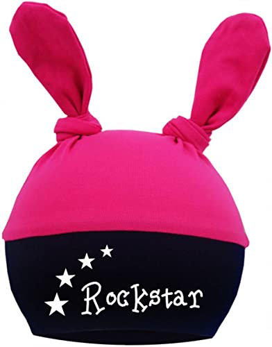 Kleiner Fratz Baby 2-Zipfelmütze Multicolor (pink-Navy) (Gr. 1 (KU: 35-42)) Rockstar