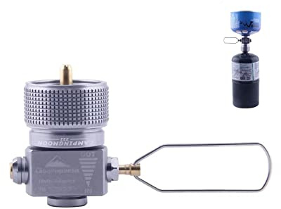 Campingmoon Propan-auf-Butan-Adapter, tragbarer Gastankadapter für den Außenbereich,Kanister-Schalthebel, Camping-Kanister-Entlüftungsventil (Z15+Z22)