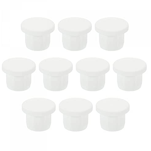 sourcing map 10Stk Silikon Kautschuk Lochstopfen Weich Flexibel Stopfen für 12-13mm Loch Weiß | für 12-13mm Loch