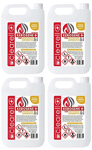 Clearell 16L | Pack of 4 | 16 Litres Premium Quality Kerosene Paraffin Heater Heating Oil Fuel | Compliant to BS2869C2
