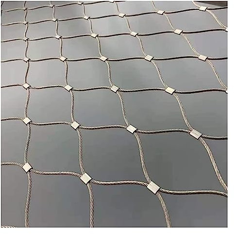 Drahtgitter Verzinkt Seilnetz Aus Edelstahl 304, Maschenloch 5 Cm, Flexible Schlagfeste Tierbarriere, Garten-, Bauernhof-, Treppen-, Balkon-Grenzschutznetz ( Color : Silver-1.5mm diameter , Size : 1.2