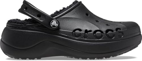 Crocs Baya Platform Lined Clog Black Size 7 UK Women