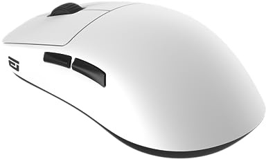 ENDGAME GEAR OP1we Wireless Gaming-Maus, CompX CX52850 Mikrocontroller, Pixart PAW3370 Optischer Sensor, Mod-freundlich, Hybrid-Skate-Design, Claw-Grip, 58,5 g, Weiß