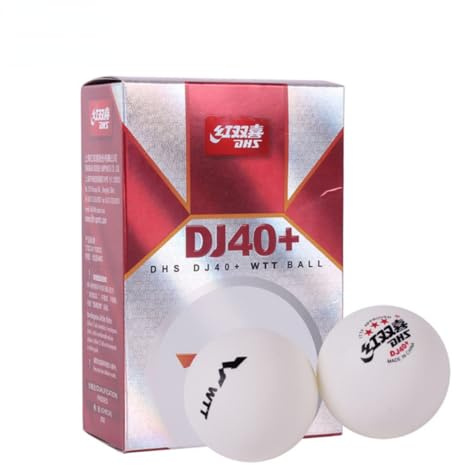 Ppbigu 6 Stück ABS New Material DJ40+ 3-Star Ping Pong Bälle, professionelle ITTF zugelassen 40+ Tischtennisbälle für WTT-Wettbewerbe, 6 Stück