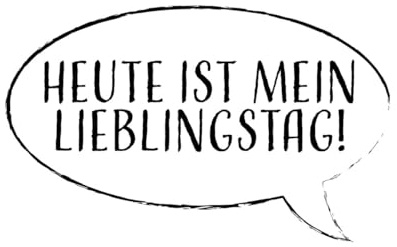 20 Servietten Sprüche Mein Lieblingstag als Tischdeko. Papierservietten mit Motiv. Auch für Decoupage und Serviettentechnik 33x33cm