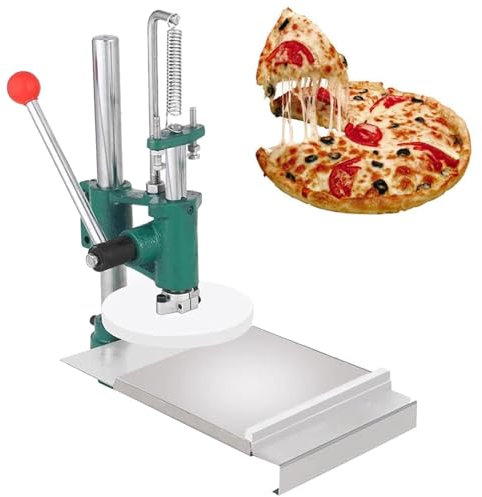 Oiyekntd Edelstahl -Pizza -Presse, manueller Pizza -Teig -Pressemaschine, Haushaltspizza -Gebäck, kommerzielle Chapati -Blechpizza -Kruste -Presseplatte, Höhenverstellbare Pizza -Formmaschine,21cm