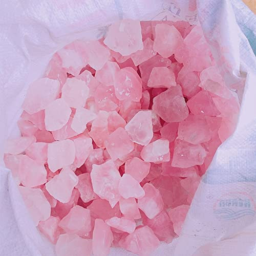 BIANMTSW Poudre de Cristal Rose Naturel, 1000g, Gravier de Cristal, matière première, bonsaï for Aquarium, Pierre décorative Collections de la Maison (Color : Rosa, Size : 4-6cm)