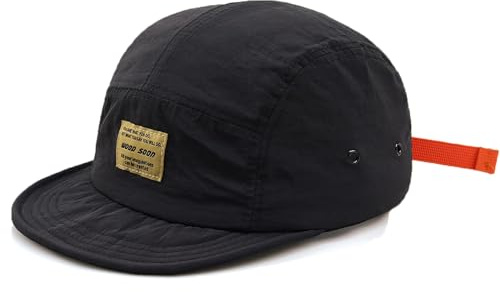 YAMEE Baseballkeps damer kort brätte vattentät, baseballkepsar för män snabbtorkande, basebollkeps män mjuk andningsbar, hatt damer lätt, basebollkeps män utomhus casual solskydd, svart, En Storlek