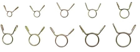 10-teiliges Sortiment an Federklemmen for Kraftstoffschläuche, Wasserleitungen, Luftschläuche – Größe 5–31 mm, Schlauchklemmen, Taschenlochklemme(6MM)