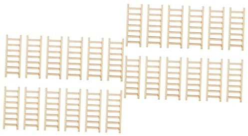 VICASKY 40 STK Simulations Leiter Layout-Requisiten für Mini- Simulationsleiter Holzleiter Dekoration DIY Dekoration Holzleiter Simulation Mini-Leiter Mikrolandschaftsdekor hölzern
