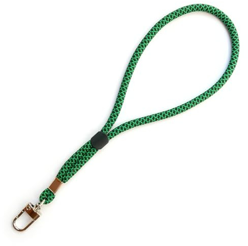 trage.band® dragonne réglable pour poignet avec mousqueton, noir-vert