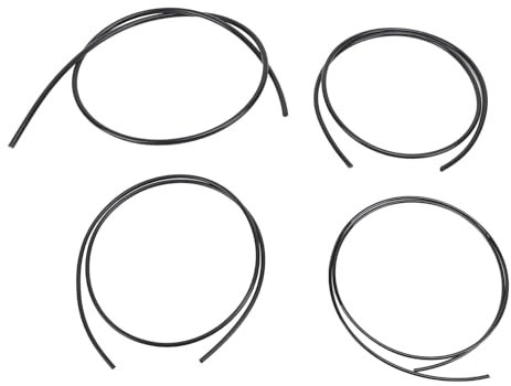 4-teiliges Ukulele-Saiten-Set, PU-Bass-Saiten-Ersatzset, Musikinstrumenten-Zubehör, Schwarz für Ukulele-Bass