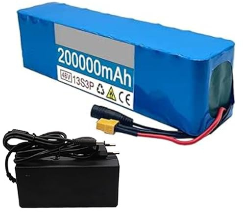 Batería para scooter 36V 13S3P XT60 Paquete de batería de iones de litio 20Ah para bicicleta eléctrica Scooter con BMS + cargador 200000XT60+car