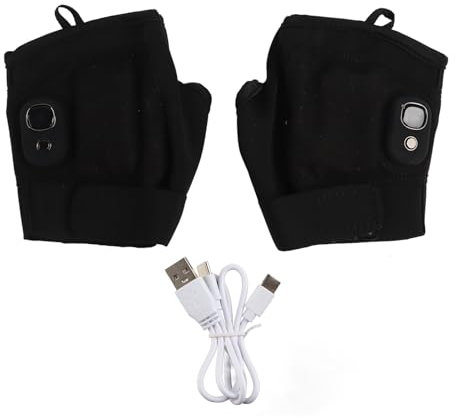 1 Paar beheizte Fingerlose Handschuhe, USB-beheizte Touchscreen-Handschuhe für Männer und Frauen, rutschfeste, wasserdichte, elektrisch beheizte Fäustlinge für Arbeit, Spiel,