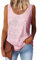 Suncife Top da Donna Senza Maniche con Paillettes Top Scintillanti, Rosa, M