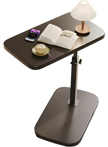 Morlinca C-Form Beistelltisch aus Metall - Höhenverstellbarer Nachttisch für Schlafzimmer - 360° Drehbare, Verstärkte Tischplatte für Zuhause und Krankenhaus,A,1