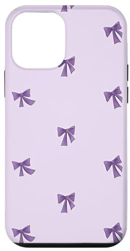 Custodia per iPhone 12 mini Nastri e fiocchi lilla estetici viola