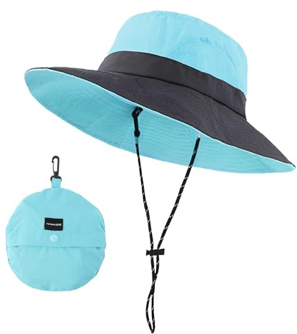 FYting Bucket Hat,Cappello Donna Estivo,Cappello Pescatore Uomo Pieghevole,UPF 50+ Protezione, Resistente alle Piogge | Asciugatura Rapida, per Spiaggia, Campeggio, Picnic, Alpinismo, Pesca(Blu)