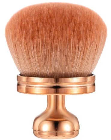 Qianyu Makeup Pinsel Extra großer Körperv für Selbstbräuner 9,4cm Selbstbräuner Rückenapplikator Roségold breiter runder Kopf Kabuki Pinsel für Grundierung Rouge Bronzer Gesichts Körperpinsel Geschenk