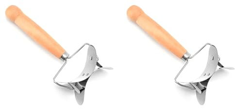 Mocturnity 2X Envasadores de Bolas de Acero Inoxidable, Cortador de Pasta, Rodillo Circular, Ravioli, Fabricante de Albóndigas, Cortador de Pastelería, Herramienta de Corte