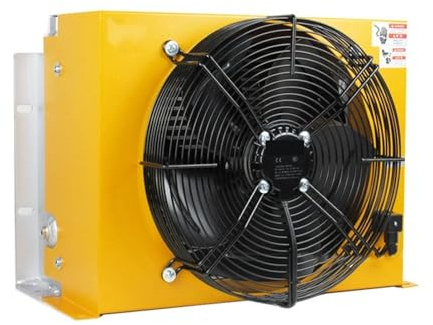 AH1012T-CA Enfriador de aire con ventilador, enfriador de aceite hidráulico, enfriador de tanque, radiador de aceite refrigerado por aire Gran área de disipación de calor(12V)