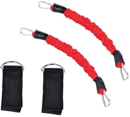 POPETPOP Bandes de Résistance pour Latex Naturel Élastiques de Musculation pour Jambes et Entraînement Fitness à Bandes Ajustables pour Renforcement et Vitesse Rouge
