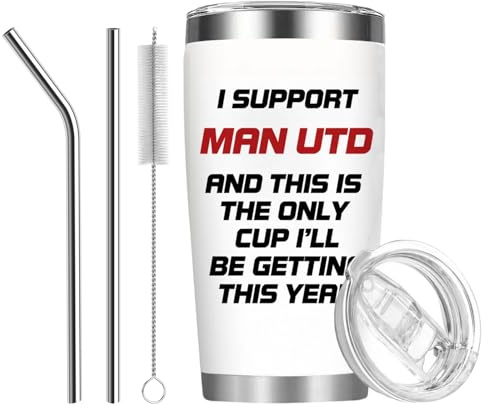 Nodrex Football Mug Gift for Men, 20oz Stainless Steel Insulated Travel Mug with Lid and Straws, Funny Cups for Men, Reusable Coffee Cup for Home Office and Car Use