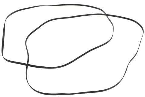 DOITOOL Courroie Plate en Caoutchouc Noire 2 Pièces 460mm X 4,5mm pour Platine Vinyle, Courroie de Remplacement Réutilisable pour Tourne-Disque Phonographe, Accessoire Audio Domestique