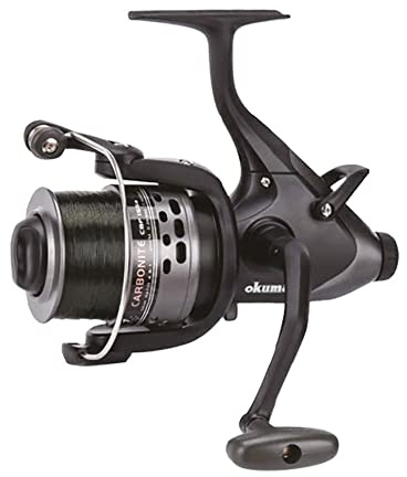 Okuma Carbonite XP Baitfeeder 140 Freilaufrolle -160m 0,35mm, Angelrolle mit Freilauf, Rollen mit Freilauffunktion, Angelrollen zum Karpfenangeln, Zanderangeln, Aalangeln, Hechtangeln, Forellenangeln